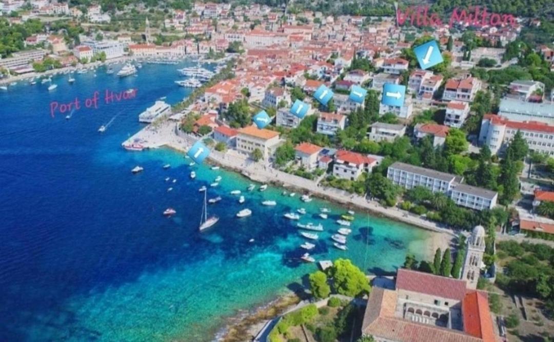 Villa Milton Hvar ฮวาร์ ภายนอก รูปภาพ